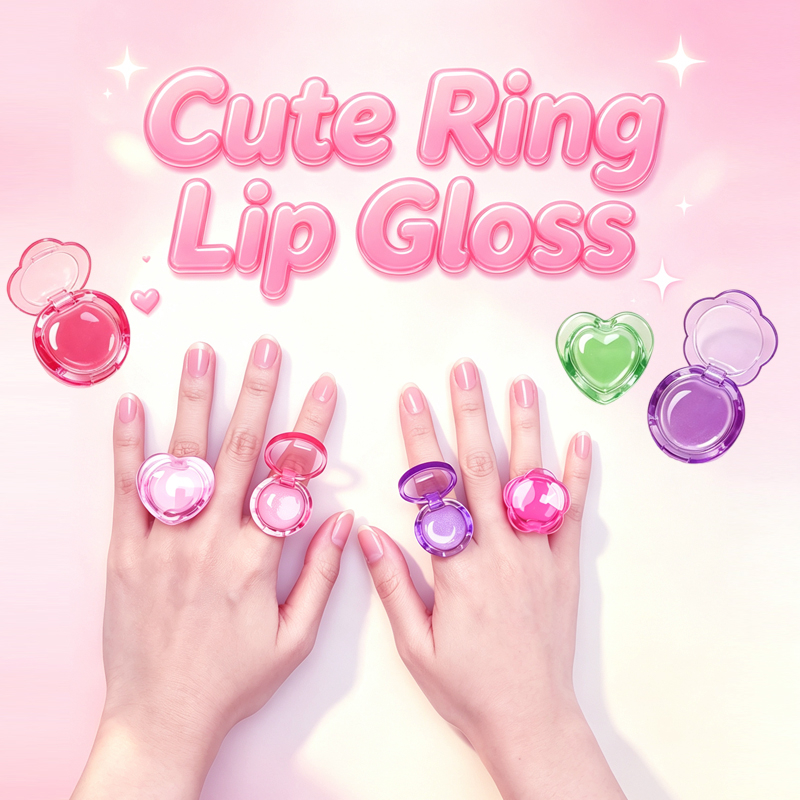 Round Flower Heart Shaped Ring