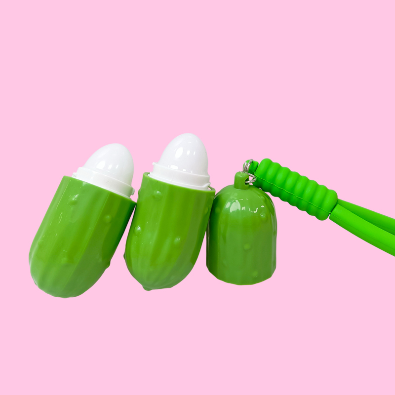 Cute Cucumber-shaped Lip Balm Model:C5562-1