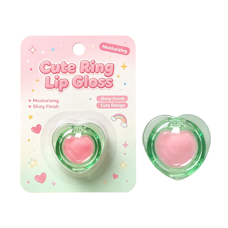 Round Flower Heart Shaped Ring