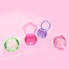Round Flower Heart Shaped Ring