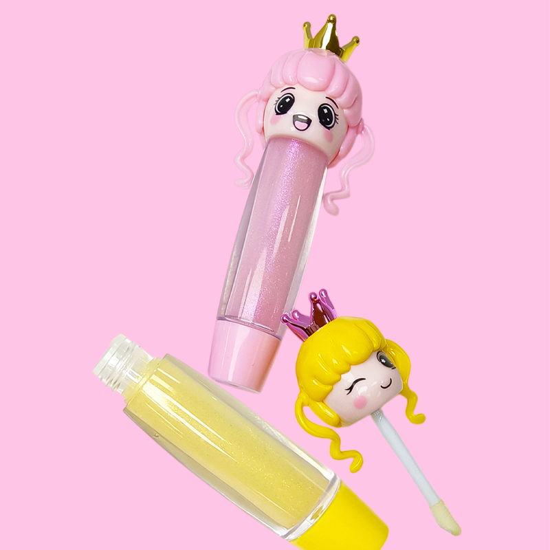 Cartoon-style lip gloss featuring a long-haired little girl Model:C2150-15 