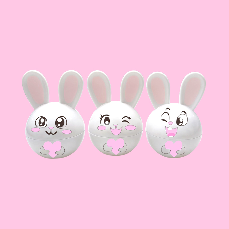 Cute rabbit Animal shape fruit vegan lip balm