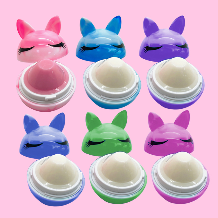 cute Animal shape fluid color fruit lip balm c5444