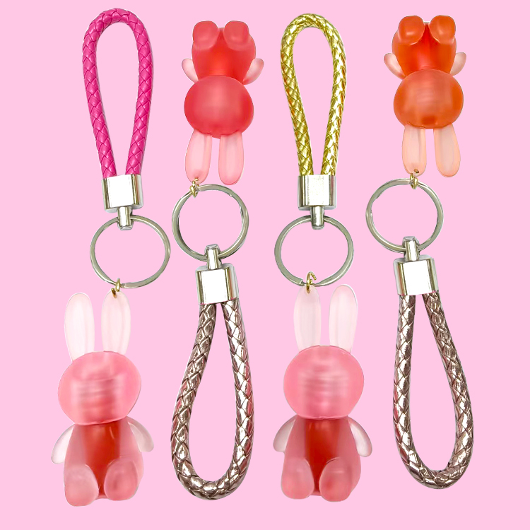 Key Chain rabbit Animal shape Lip glossC2160-1