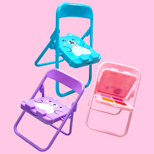 Foldable Chair Phone Stand lip balm c5622