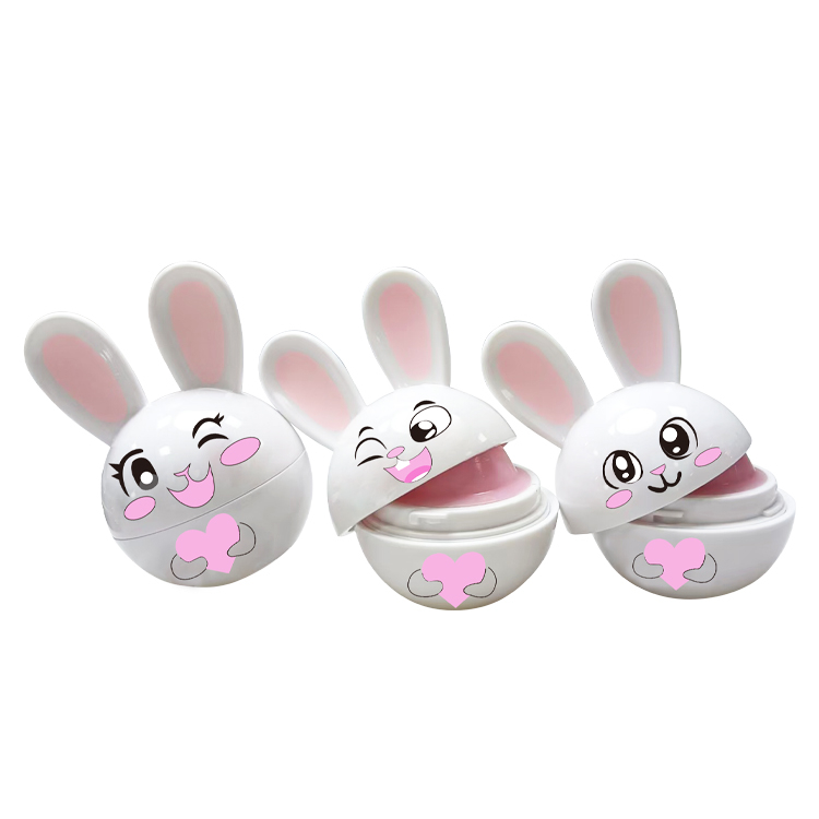 Cute rabbit Animal shape fruit vegan lip balm