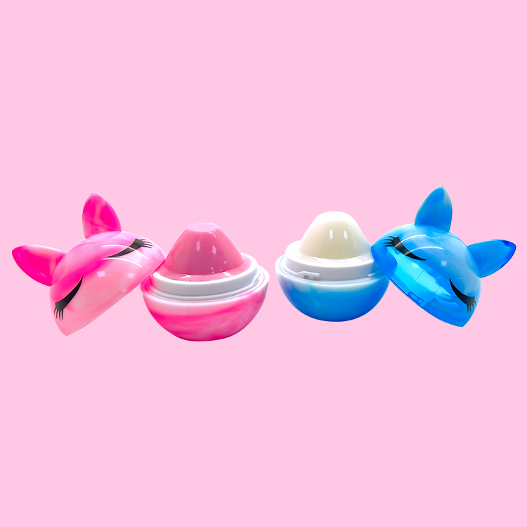 cute Animal shape fluid color fruit lip balm c5444