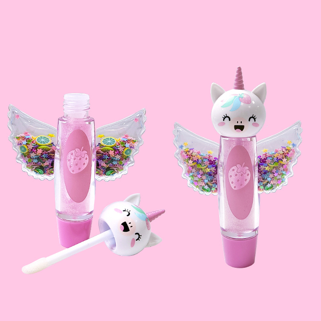 Unicorn with wings shape moisturize cute colorfull lip balm molde c2150-3