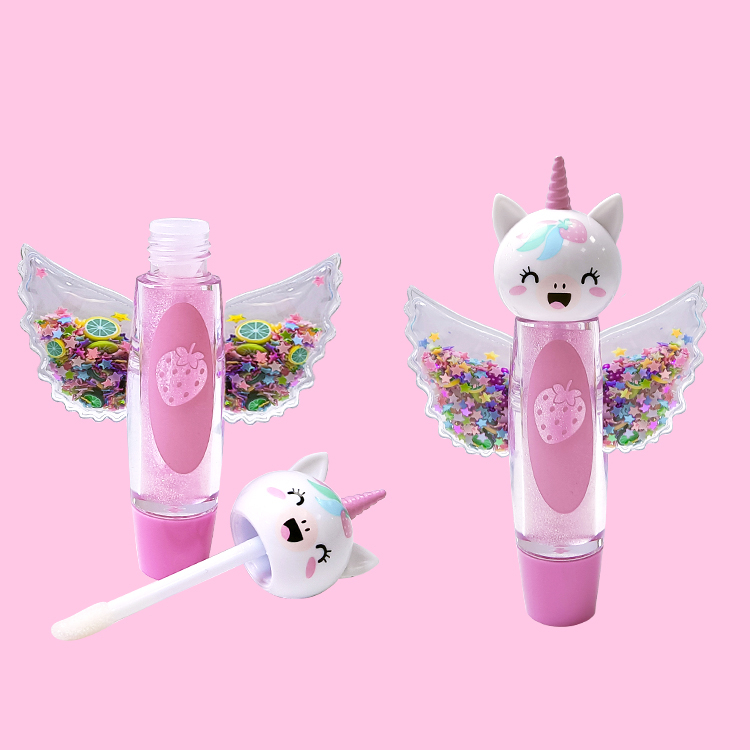 Unicorn with wings shape moisturize cute colorfull lip balm molde c2150-3
