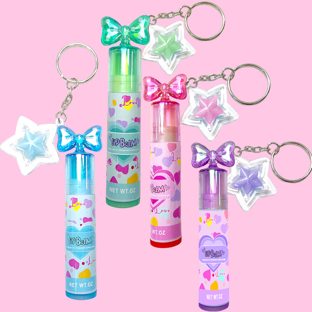 bow tie shape moisturize colorfull lip balm C2131-21