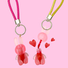 Key Chain rabbit Animal shape Lip glossC2160-1