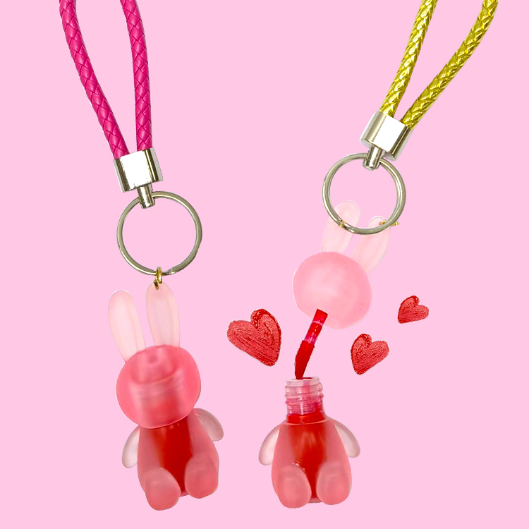Key Chain rabbit Animal shape Lip glossC2160-1