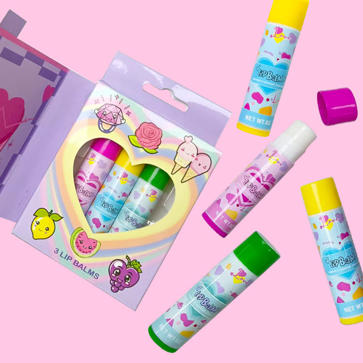 Chapstick Balm Moisturize Colorfull Lip Balm 3pcs/set Model C2131