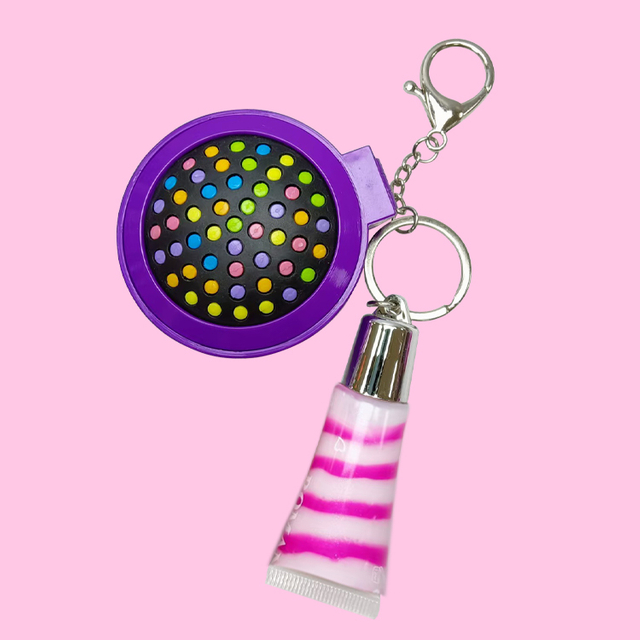 Air Cushion Massage Comb+ Key Chain Lip Gloss