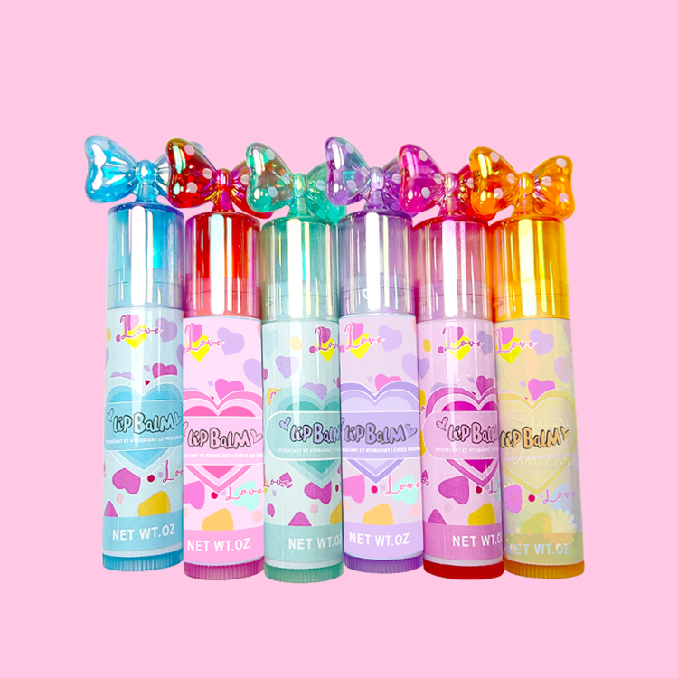 bow tie shape moisturize colorfull lip balm C2131-21