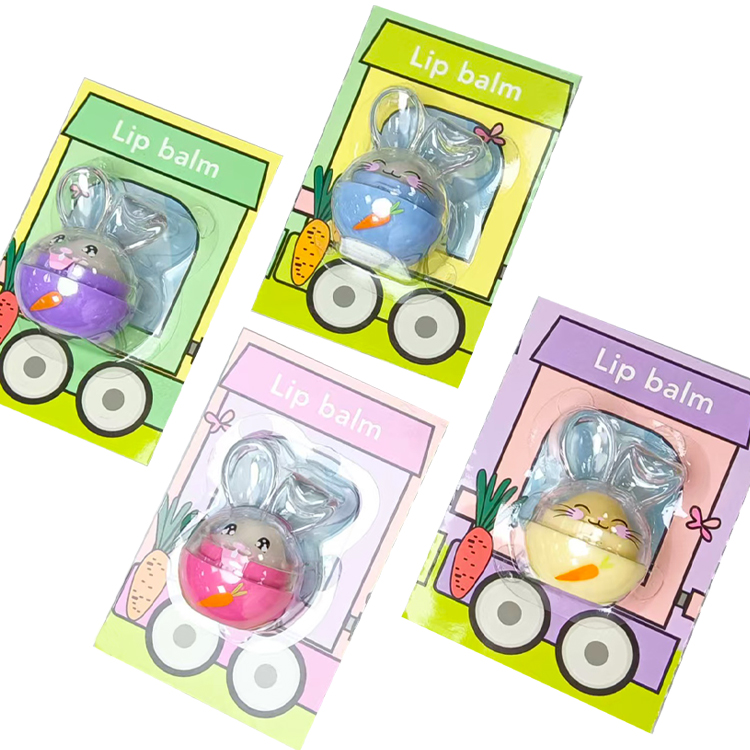 Fold-ear Rabbit cute Animal shape fruit lip balm