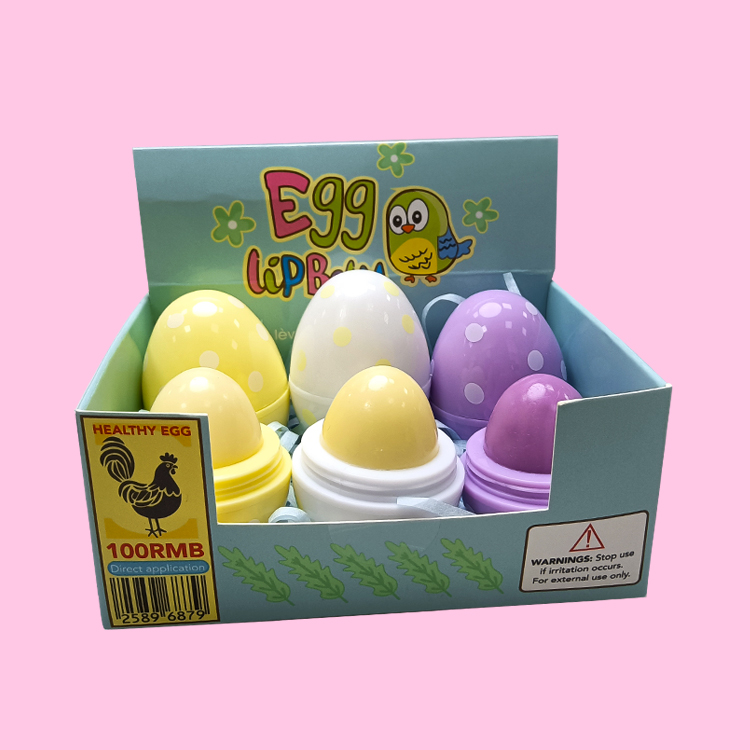 Egg character shape moisturize colorfull lip balm model c5470
