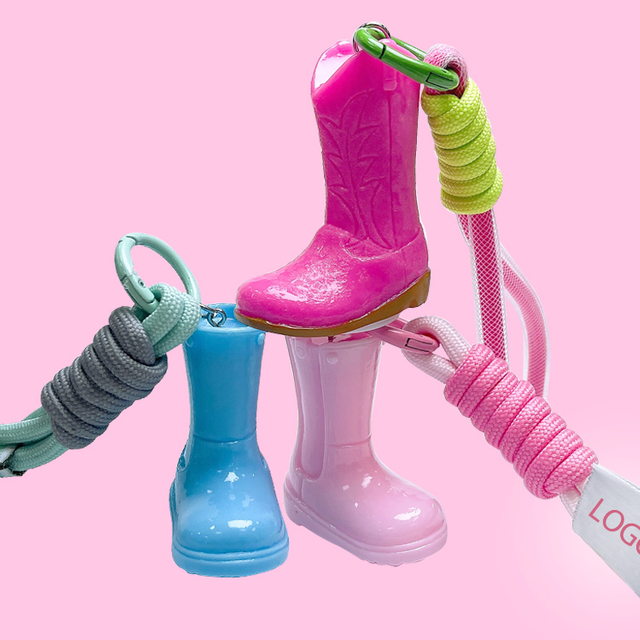 Key chain series glass shoes Lip balm c1148