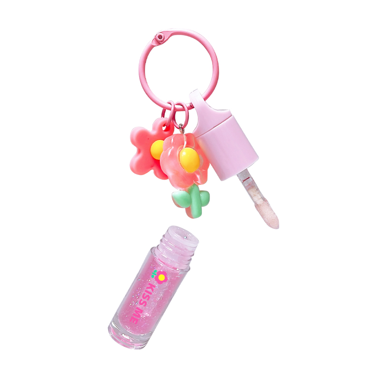 Pink Keychain Vagen Moisturizing Lip Gloss