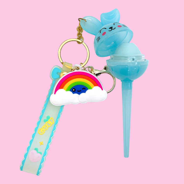 Key Chain Rabbit lip balm C5489