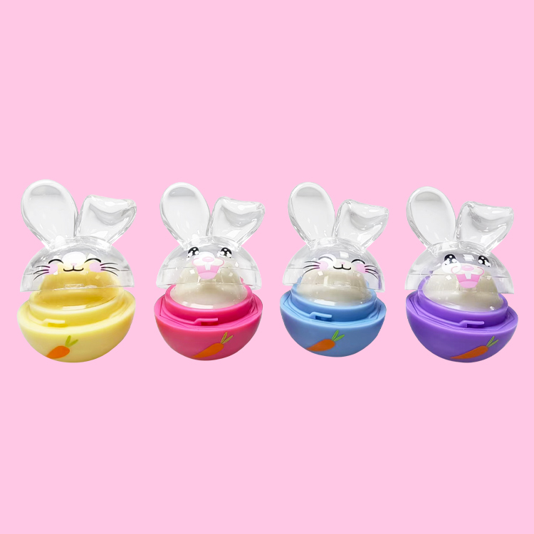 Fold-ear Rabbit cute Animal shape fruit lip balm