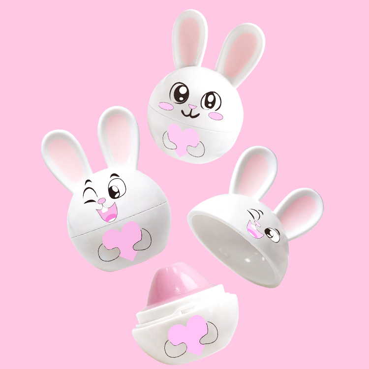 Cute rabbit Animal shape fruit vegan lip balm