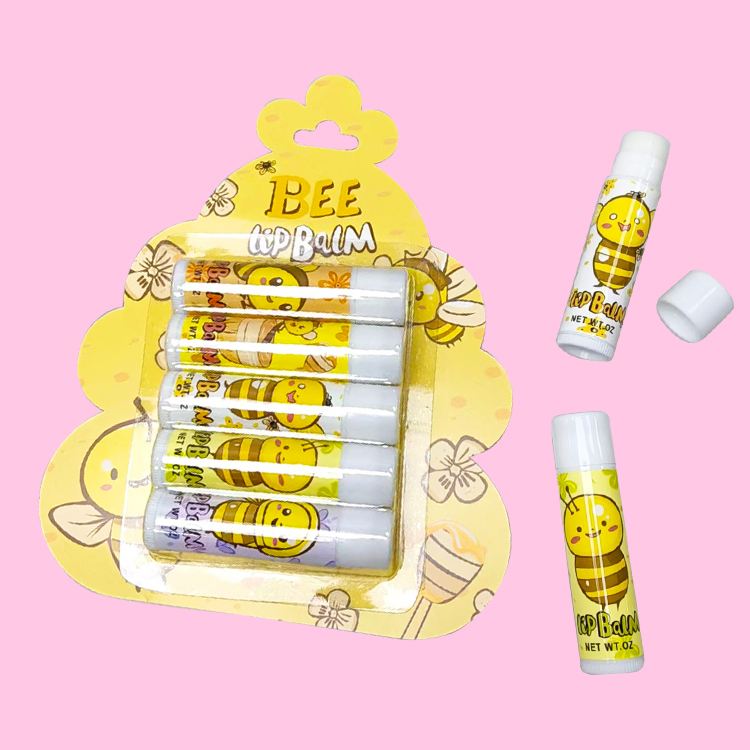 Honey chapstick moisturize colorfull lip balm 5pcs/set modle c2131
