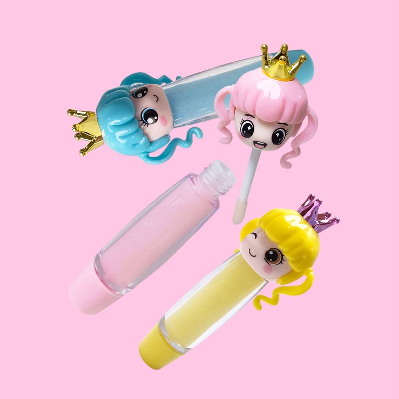 Cartoon-style lip gloss featuring a long-haired little girl Model:C2150-15 