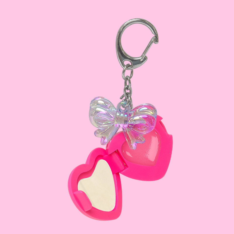Cute Mini Heart Lip Gloss with Keychain Including Lens Model:C1239