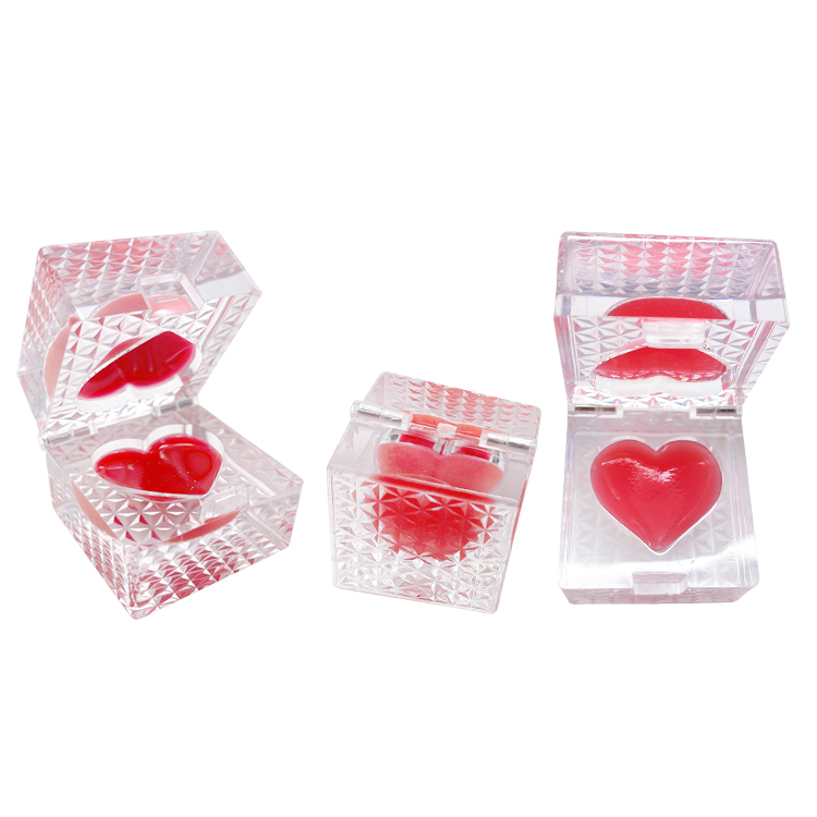 Ice crystal double color heart matching lipstick C1108-1
