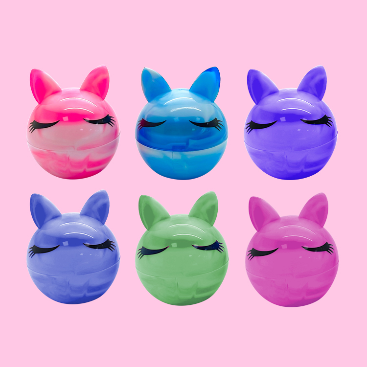 cute Animal shape fluid color fruit lip balm c5444