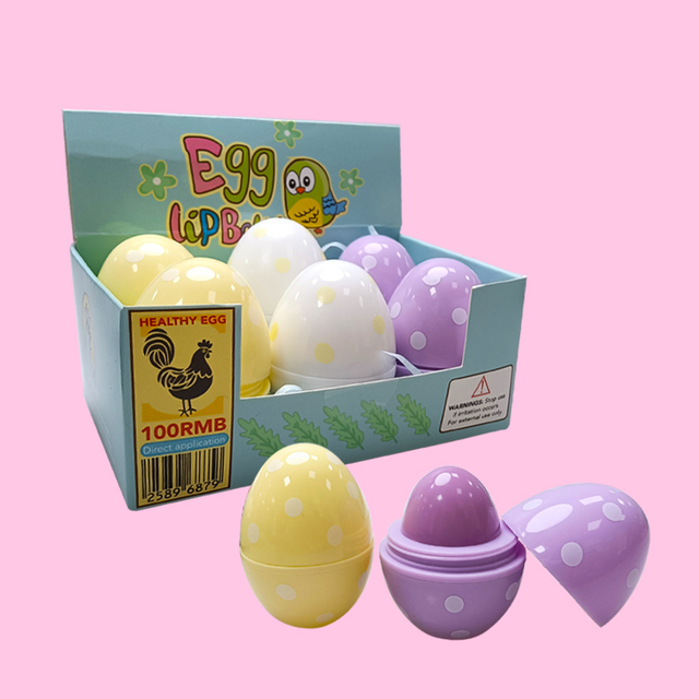 Egg character shape moisturize colorfull lip balm model c5470