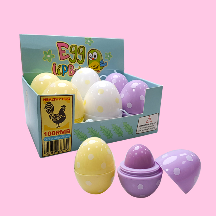 Egg character shape moisturize colorfull lip balm model c5470