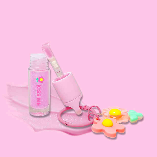 Pink Keychain Vagen Moisturizing Lip Gloss