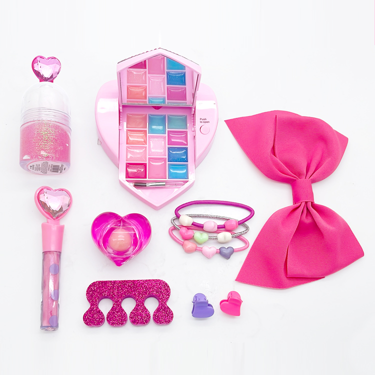 Pink Heart Lip Glaze Children's Set Series c2131+c2046+c5488
