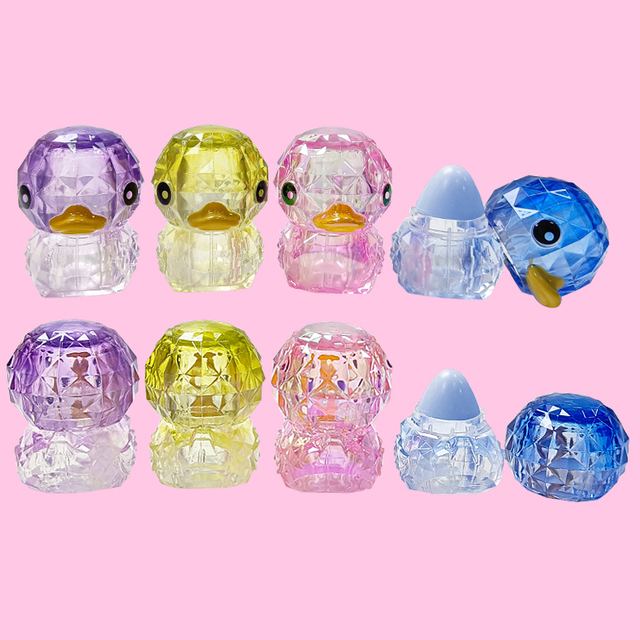 Diamond mini duck animal shape moisturize colorfull lip balm modle C5605
