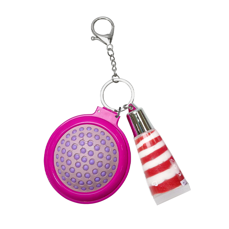 Air Cushion Massage Comb+ Key Chain Lip Gloss