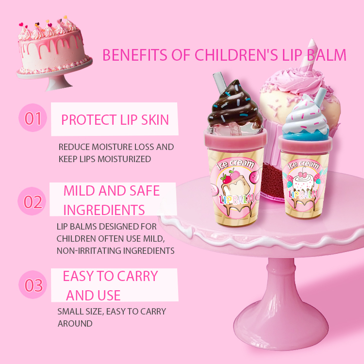 Ice Cream Cup Shape Vagen Moisturizing Lip Balm Mode：c5574-5