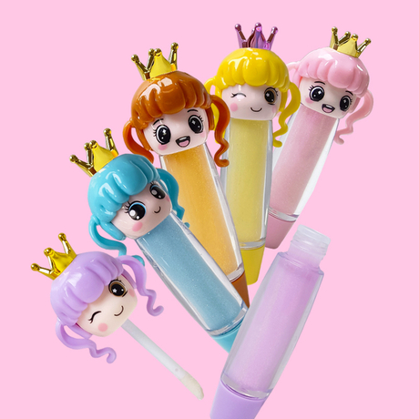 Cartoon-style lip gloss featuring a long-haired little girl Model:C2150-15 