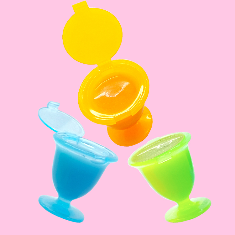 Small wine cup shape fruit lip balm c1092