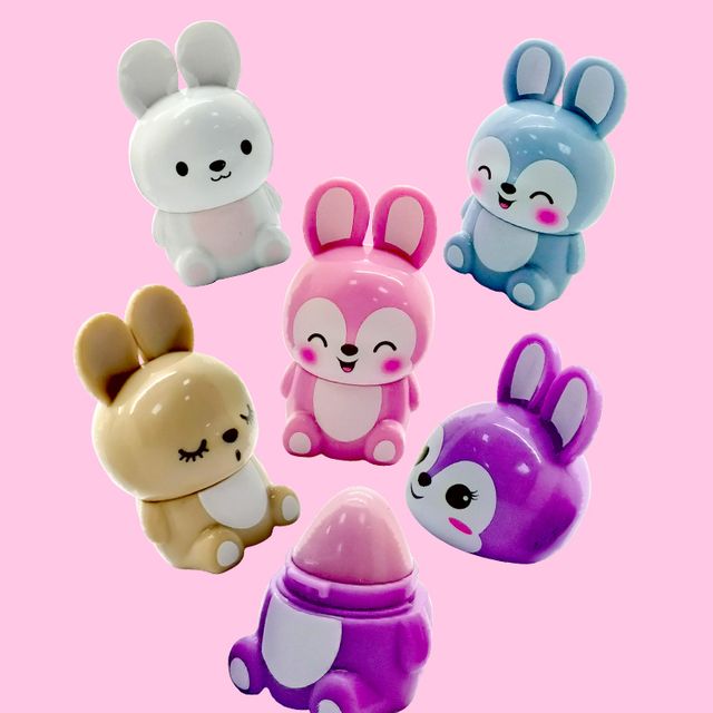 mini rabbit Animal shape fruit favoty lip balm C5061