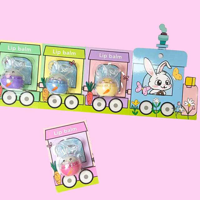 Fold-ear Rabbit cute Animal shape fruit lip balm