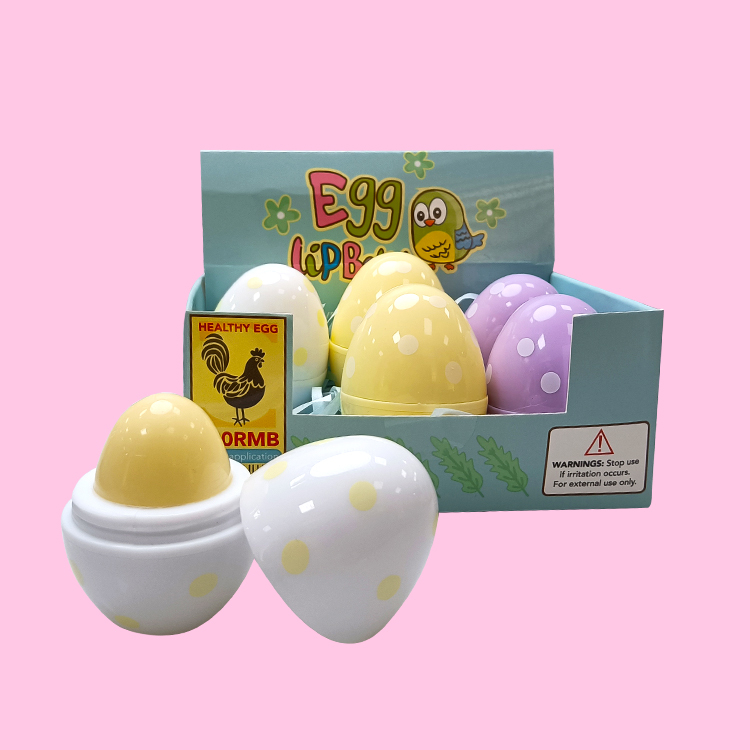 Egg character shape moisturize colorfull lip balm model c5470