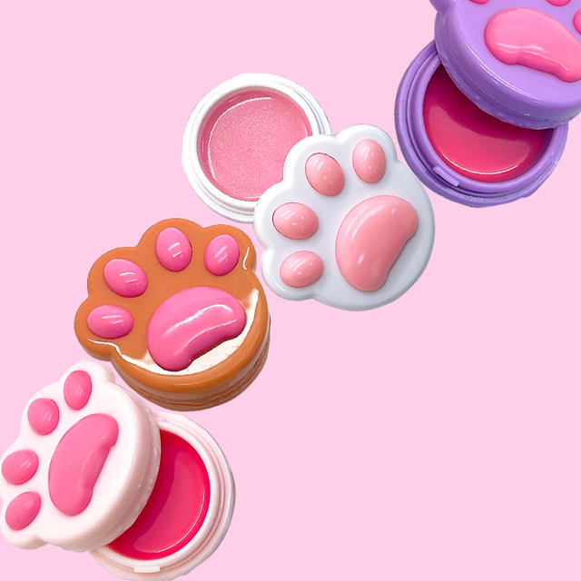 Cat paws macaron shape Lip balm