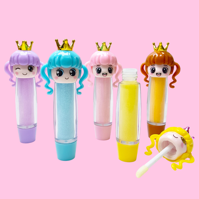 Cartoon-style lip gloss featuring a long-haired little girl Model:C2150-15 