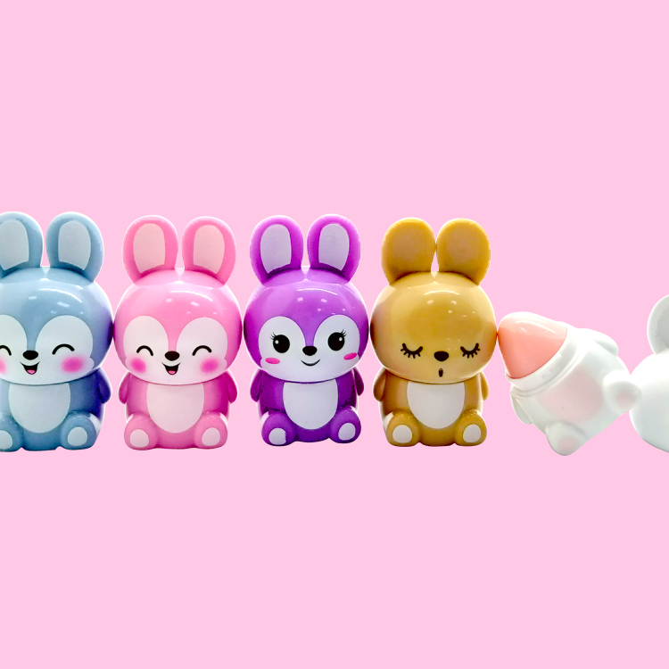 mini rabbit Animal shape fruit favoty lip balm C5061