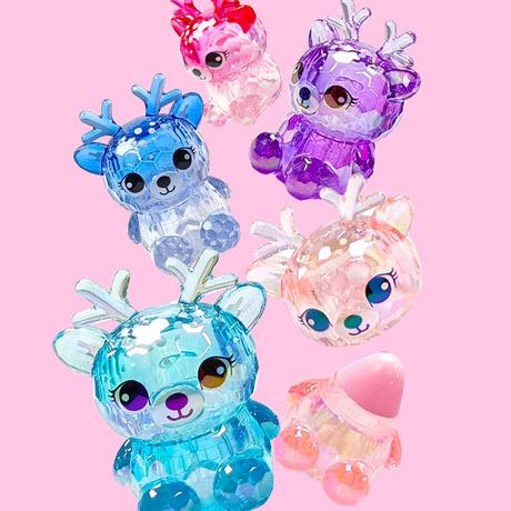 Diamond-faced Elk animal shape moisturize colorfull lip balm molde c5606