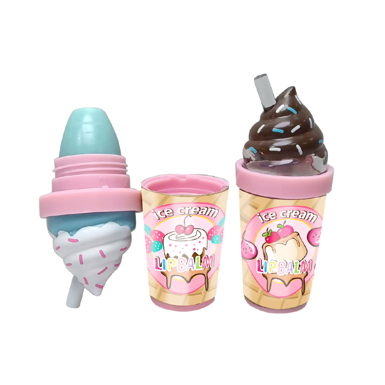 Ice Cream Cup Shape Vagen Moisturizing Lip Balm Mode：c5574-5
