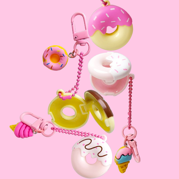 Cute Mini Charm Donut Lip Gloss Model:C1230 