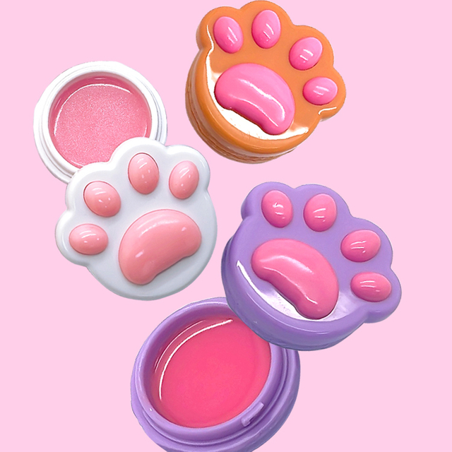 Cat paws macaron shape Lip balm